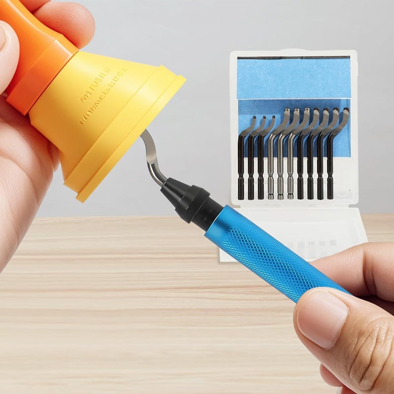 VASTOOLS Deburring Tool for 3D Printer,18pcs,10pc Multiuse Blades Removing Burr,6Pcs Needle File,Micro Wire Cutter for 3D Print, Plastic Models - Image 2